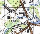 Топографическая карта Шиловки