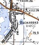 Топографическая карта Васильевки