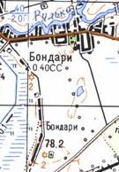 Топографічна карта Бондарих