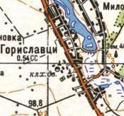 Топографічна карта Гориславців