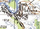 Topographic map of Bilyky
