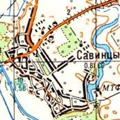 Topographic map of Savyntsi
