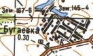 Топографическая карта Бугаевки