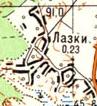 Топографічна карта Лазьок