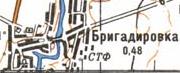 Topographic map of Brygadyrivka