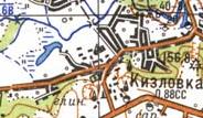 Топографічна карта Кізлівки