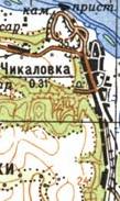 Topographic map of Chykalivka