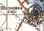 Топографічна карта Обознівки