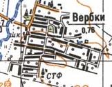 Топографічна карта Вербок