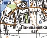 Топографическая карта Панивановки