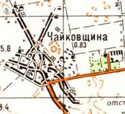 Топографическая карта Чайковщины