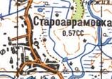 Топографическая карта Староаврамовки