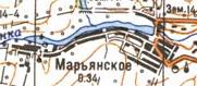 Topographic map of Maryanske
