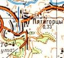 Топографічна карта П'ятигірців