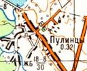 Topographic map of Pulyntsi