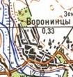 Топографічна карта Воронинців