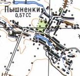 Topographic map of Pyshnenky
