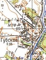 Topographic map of Gubske
