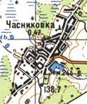 Топографічна карта Часниківки