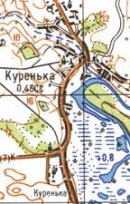 Топографічна карта Курінької