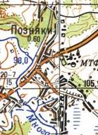 Topographic map of Piznyky