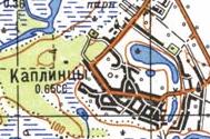 Topographic map of Kaplyntsi