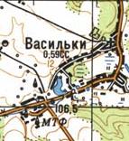 Топографічна карта Васильок