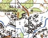 Topographic map of Zapadyntsi