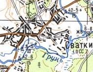 Topographic map of Svatky