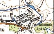 Топографическая карта Гречановки