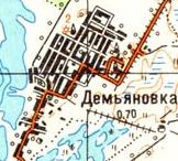 Topographic map of Demyanivka