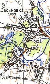 Топографічна карта Сасинівки