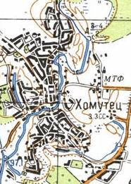 Топографическая карта Хомутца
