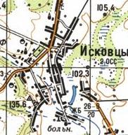 Topographic map of Iskivtsi