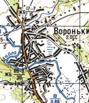 Топографічна карта Вороньок