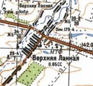 Topographic map of Verkhnya Lanna