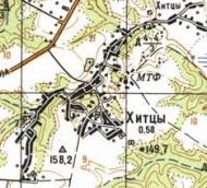 Топографічна карта Хитців