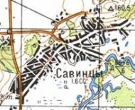 Топографічна карта Савинців