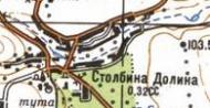 Topographic map of Stovbyna Dolyna