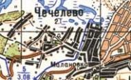 Topographic map of Checheleve