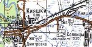 Топографічна карта Кияшок
