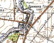 Топографічна карта Дрижиної Гребля