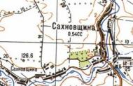 Topographic map of Sakhnivschyna