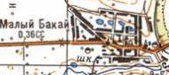 Топографічна карта Малого Бакаю