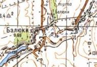 Топографічна карта Балюок