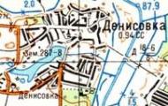 Топографическая карта Денисовки