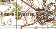 Топографическая карта Нижнего Булатца