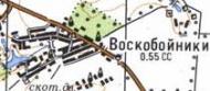 Topographic map of Voskobiynyky