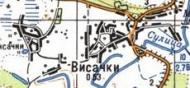 Topographic map of Vysachky