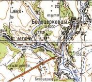 Топографічна карта Білоцерківців